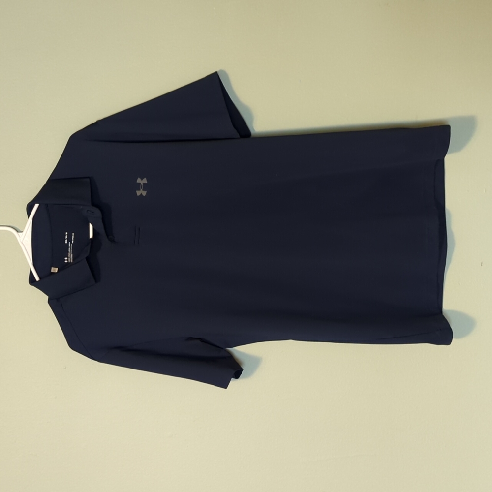 Navy blue Under Armour loose fit Golf shirt